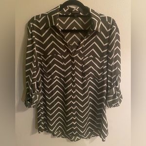 Express Sheer Collared Shirt